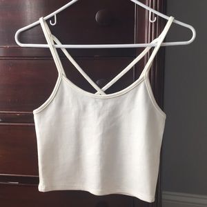 New white strappy crop top NWT!